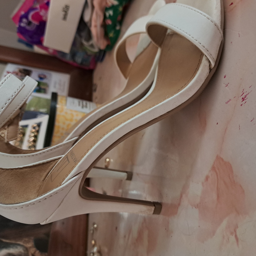 Elegant White Strappy Heels